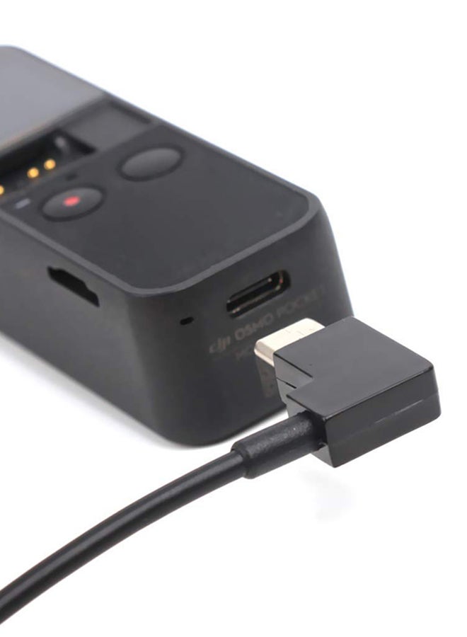 كابل شحن ومزامنة بيانات من TYPe-C إلى مايكرو USB أسود - Image 2